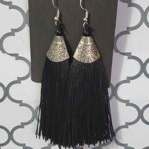 Black Tassel earrings